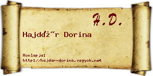 Hajdár Dorina névjegykártya